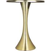 Lenuxe 24" Metal Side Table in Gold